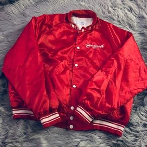 Vintage Smirnoff vodka satin varsity jacket Sz xL